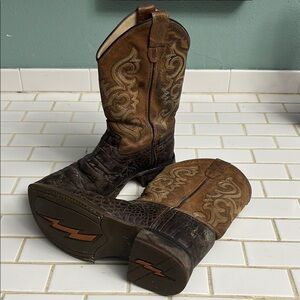 Brown Leather Cowboy Boots